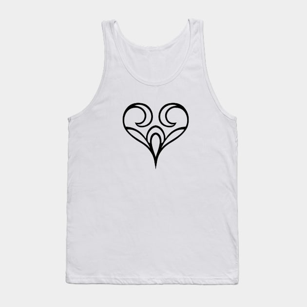 Abstract Heart Tank Top by linesdesigns